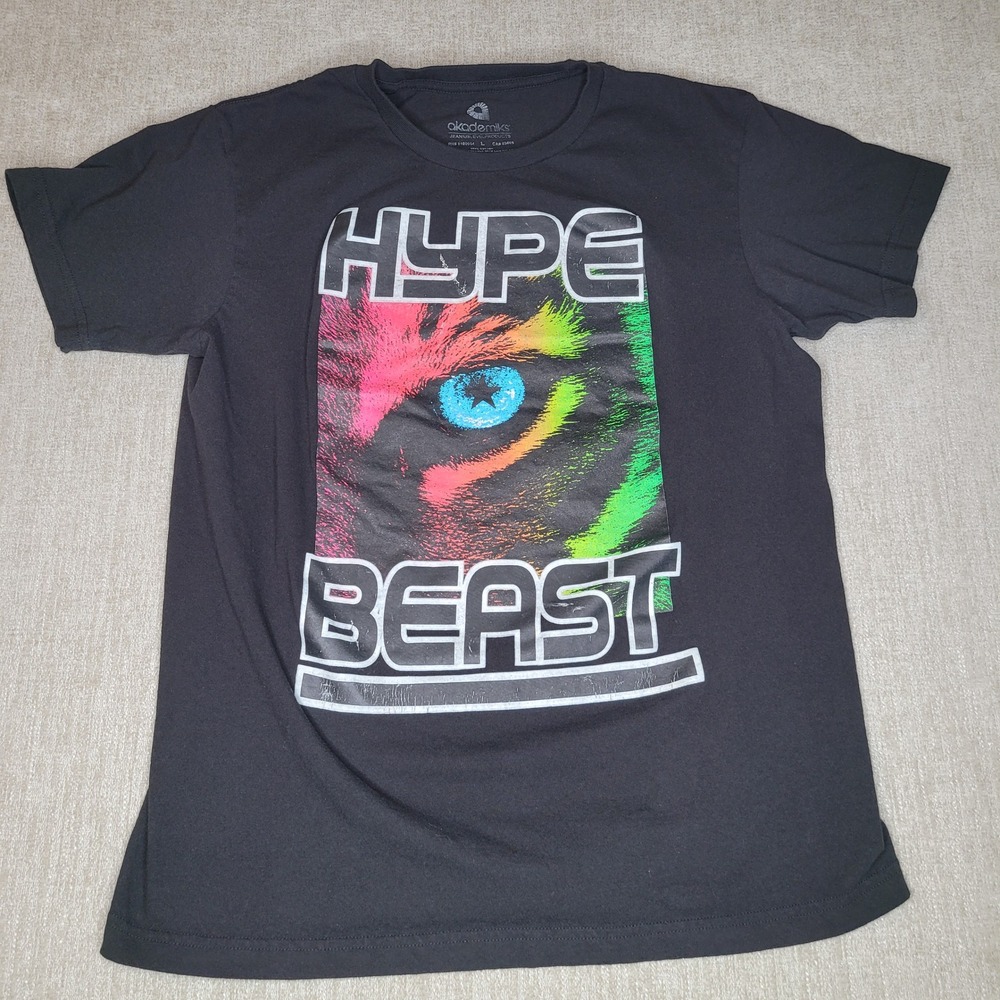 Akademiks T Shirt Mens L Black Hype Beast Graphic Short Sleeve Streetwear